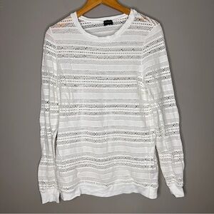 Strom open knit long sleeve Crewneck web sweater